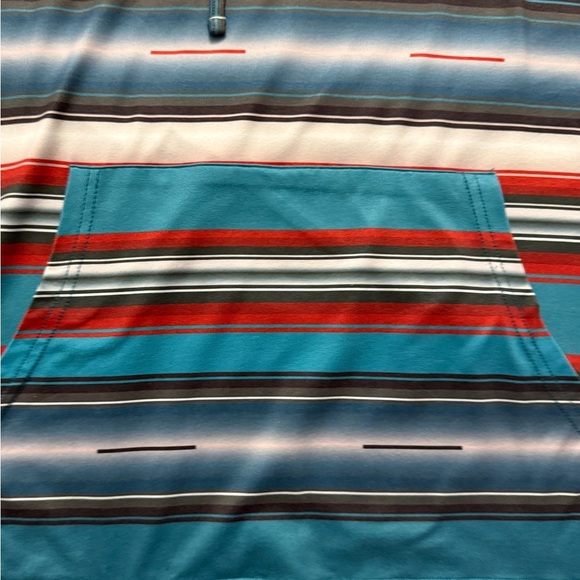 Rock & Roll Denim Multi Colored Turquoise Lightweight Hoodie Men’s Size - XL - Picture 12 of 13